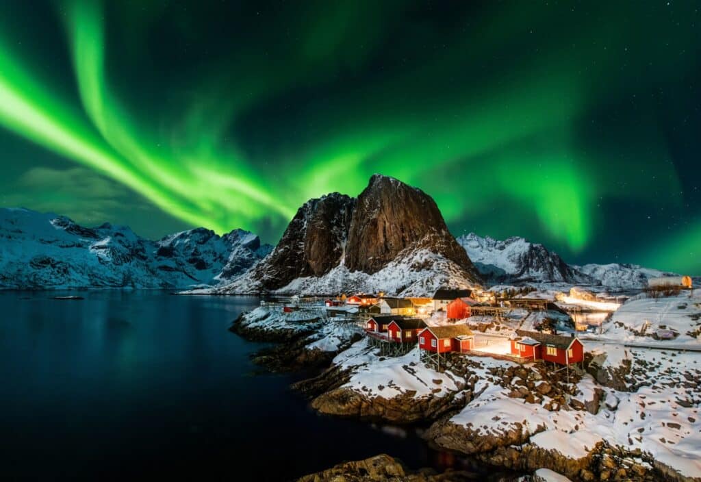 Les aurores boréales en Norvège